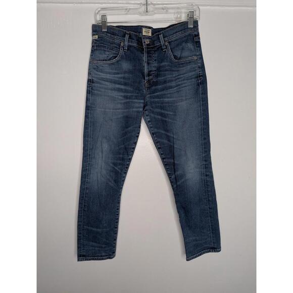 Citizens Of Humanity Denim - Citizens Of Humanity Elsa Jeans Womens 27 Blue Mid Rise Slim Ankle Crop Denim